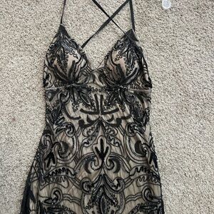 Elegant Black Lace Dress